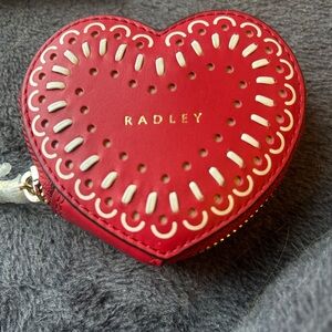RADLEY LONDON Red Heart-Shaped Coin Purse